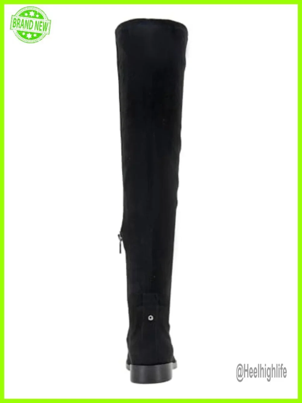 Over-the-Knee Stretch Fabric Boots with Block Heel